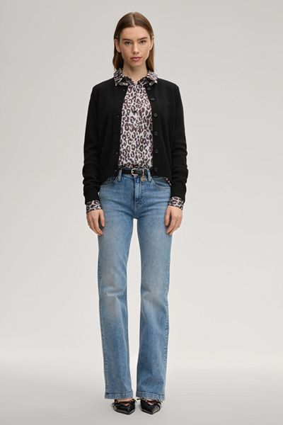 Joop! Chrisi Bootcut-Jeans mit Hoher Taille Hellblau gewaschene Baumwollmischung