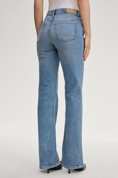 Joop! Chrisi Bootcut-Jeans mit Hoher Taille Hellblau gewaschene Baumwollmischung