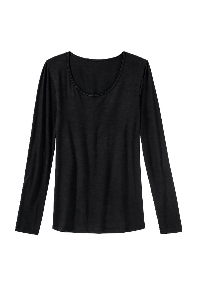 Elegantes Langarmshirt mit Wollmischung