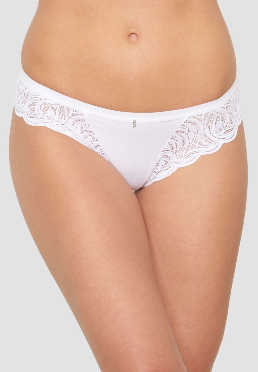 Eleganter Slip mit Spitzenbesatz