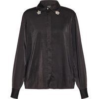Elegante Satin-Knopfbluse