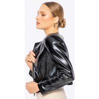 Wittchen Damen-Kurzjacke aus schwarzem Öko-Leder