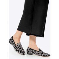 Loafer aus Leder mit Leopardenmuster