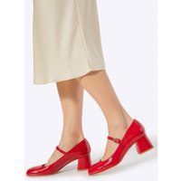 Elegante rote Mary Jane Pumps aus Leder