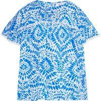 Blaue und Weiße Batik Kinderbluse
