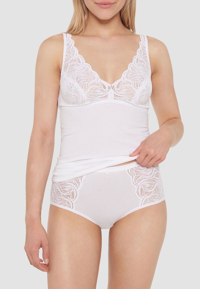 Tanktop mit Häkelspitze