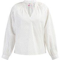 Damen Langarm Bluse mit Metallicpunkten