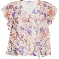 usha Bluse Damen Creme Mehrfarbig