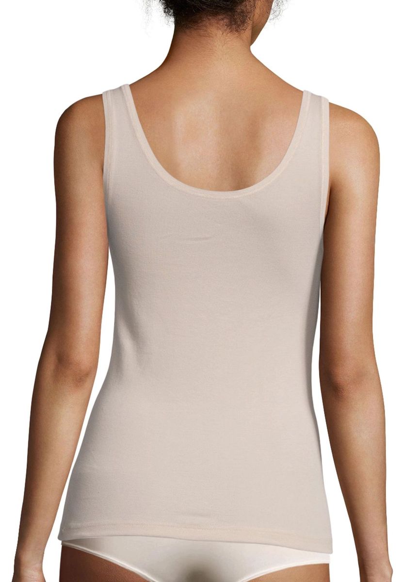 Baumwoll-Tanktop mit Spitzeneinfassung