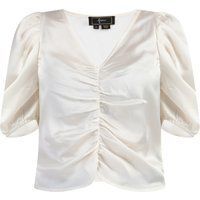 Faina Drapiertes Top Damen Wollweiß