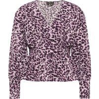 Bluse mit Animal Print und langen Ärmeln