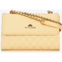 Gesteppte Ledertasche mit Kette