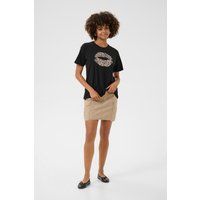 T-Shirt mit Lippenprint, lockerer Schnitt