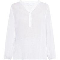 Langärmlige Bluse mit Knopfleiste und lockerer Passform