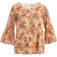 usha Bluse Damen Orange Hellgelb