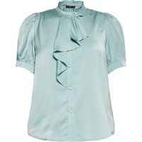 Rüschen Satin Bluse mit Puffärmeln