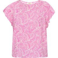 Bluse mit Paisley-Print und Rüschenärmeln