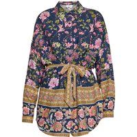usha Bluse Damen Marine Mehrfarbig