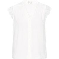 Langärmlige Bluse mit Stickerei und Rüschen