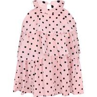 Gestuftes Neckholder-Kleid mit Polka Dots