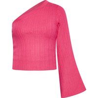 Asymmetrisches, geripptes One-Shoulder-Top