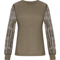 Strickoberteil mit floralen Spitzärmeln