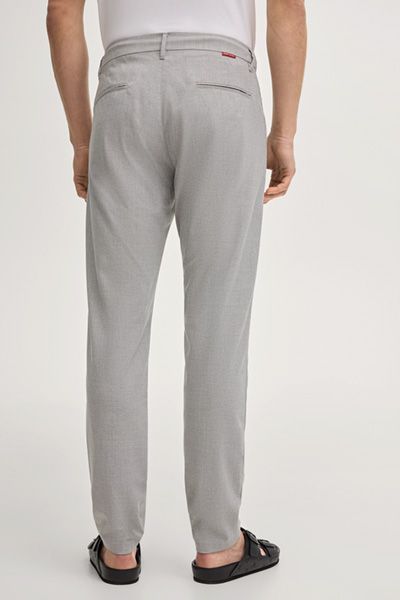 Joop! Jeans Maxton graue Chino-Hose mit Kordelzug Stretch-Viskosemischung