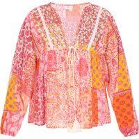 IZIA Bluse Frauen orange mehrfarbig