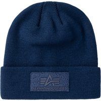 Klassische Strickmütze mit Logo-Patch