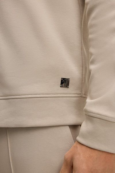 Tailson Sandfarbene Sweatjacke mit Reißverschluss und Taschen