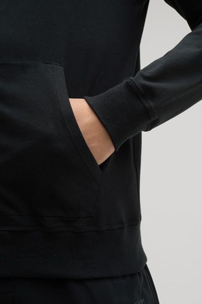 Joop! Herren Sweatjacke mit Reißverschluss aus schwarzem Baumwollmischgewebe