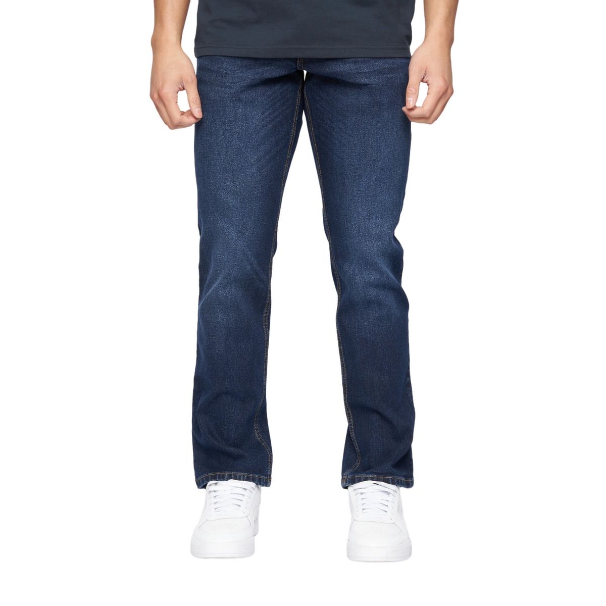 Herren Jeans mit geradem Bein, dunkle Waschung
