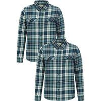 Herren Flanellhemd im Karomuster (2er-Pack)