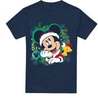 Herren Weihnachts-T-Shirt mit Mickey Mouse