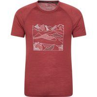Herren Merino-Mischung Grafik T-Shirt
