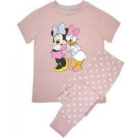 Disney - Schlafanzug mit langer Hose für Mädchen kurzärmlig (Babyrosa)