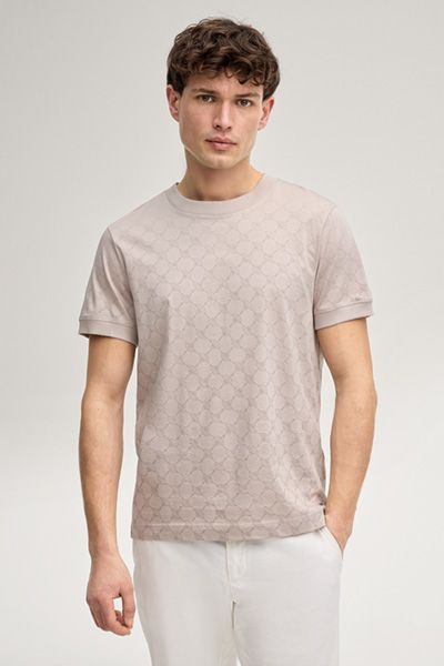 Joop! Cornflower Davison Beige T-Shirt Grafikdruck Rundhalsausschnitt Baumwolle