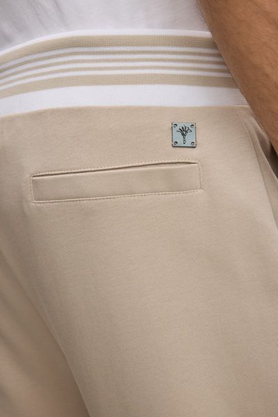 Joggpants Tainan Sand Reine Baumwolle Elastischer Kordelzugbund