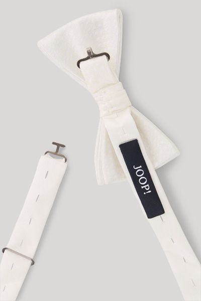 JOOP! Off-White Fliege mit Kornblumenmuster, vorgebunden, Hakenverschluss