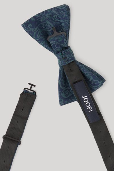 JOOP! Petrolblaue, vorgebundene Schleife aus Baumwollmischung mit Paisleymuster