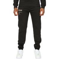 Schwarze Herren Fleece Jogginghose