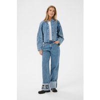 Kurze Jeansjacke lockere Passform
