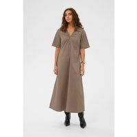 Maxikleid mit V-Ausschnitt, lockerer Passform