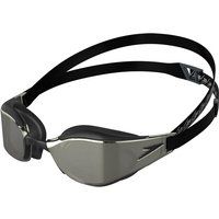 Speedo - "Fastskin Hyper Elite" Schwimmbrille für Herren/Damen Unisex (Schwarz/Oxidgrau/Chrom)