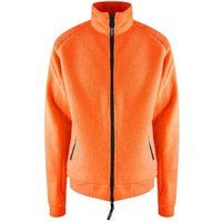 Orangefarbene Teddy-Fleecejacke für Herren