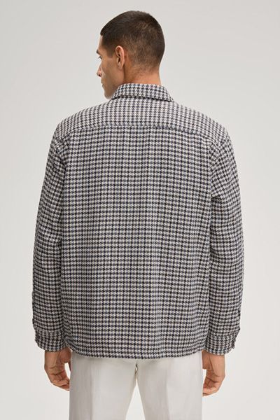 Overshirt Kohen in Navy Kariert Hahnentritt Baumwollmischung Unisex