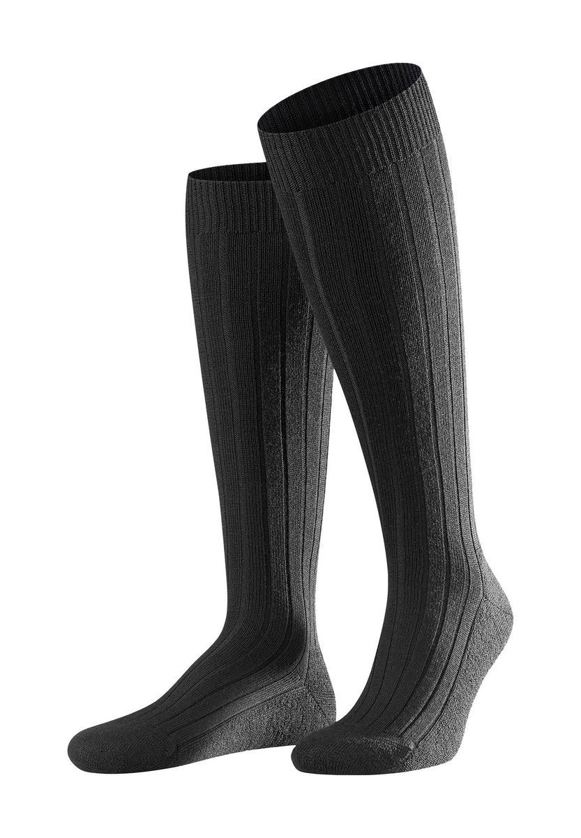 Herren Kniestrümpfe aus Merinowolle mit Rippenstruktur