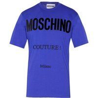 Moschino - "Couture" T-Shirt für Herren, Logo (Blau)