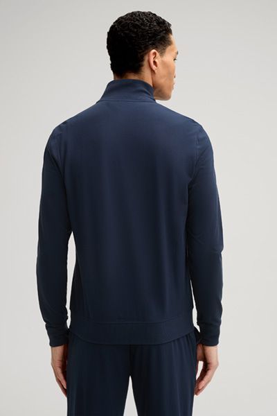 JOOP! Marineblaue Sweatjacke mit Reißverschluss aus Baumwollmischung