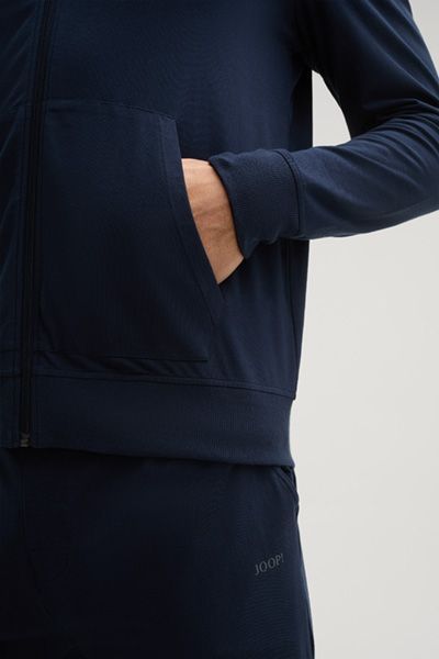 JOOP! Marineblaue Sweatjacke mit Reißverschluss aus Baumwollmischung